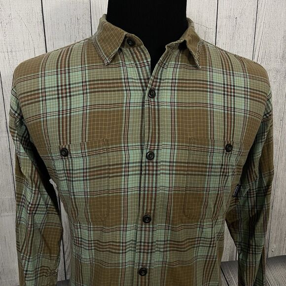 Patagonia Men's Large Multicolor Plaid Organic Cotton Button-Front Shirt - Picture 3 of 8